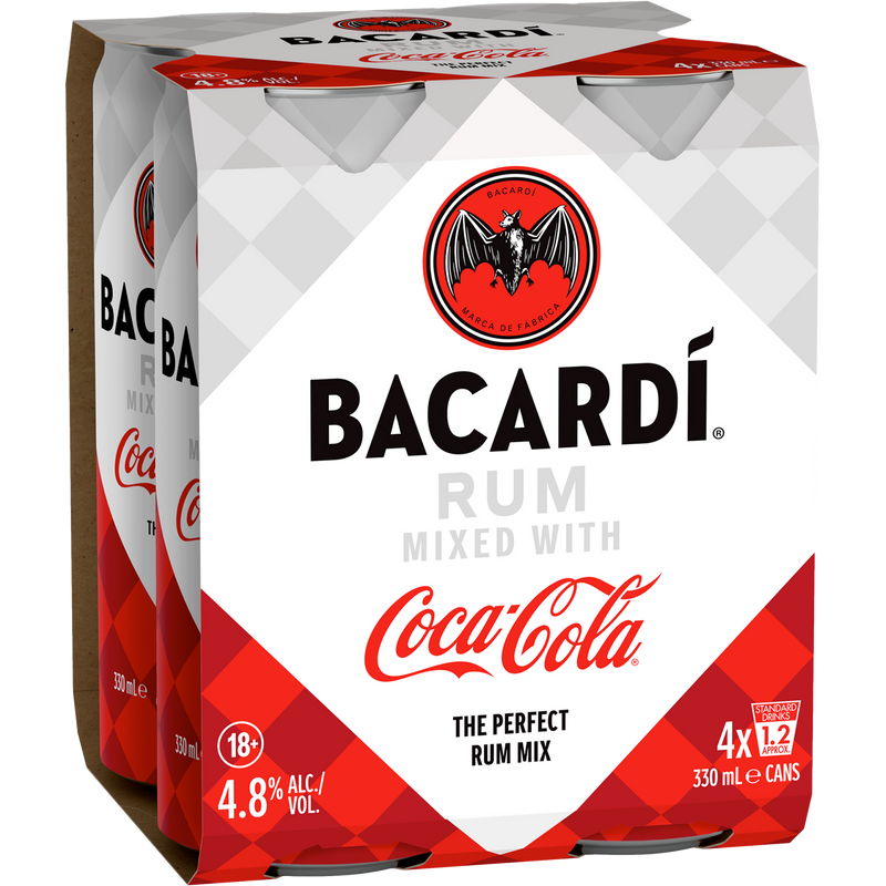 BACARDI RUM & COCA COLA CANS