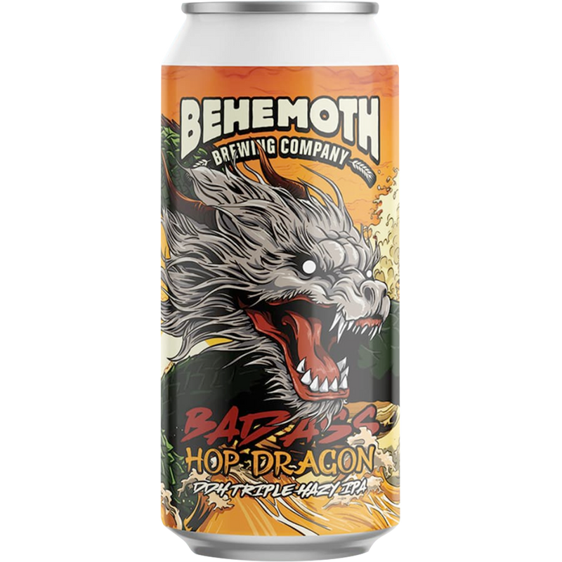 BEHEMOTH BAD ASS HOP DRAGON DDH TRIPLE HAZY IPA CAN