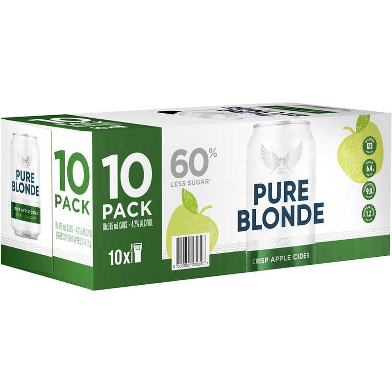 PURE BLONDE CIDER CANS 10PK