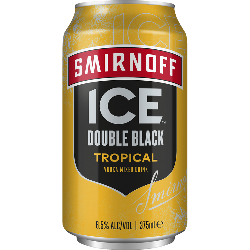 SMIRNOFF ICE DOUBLE BLACK TROPICAL CANS