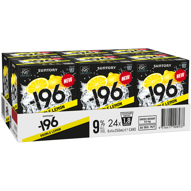 SUNTORY -196 DOUBLE LEMON 9% CANS