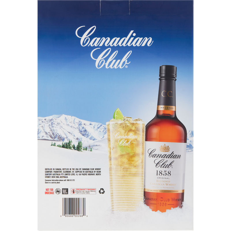 CANADIAN CLUB 700ML + GLASS PACK