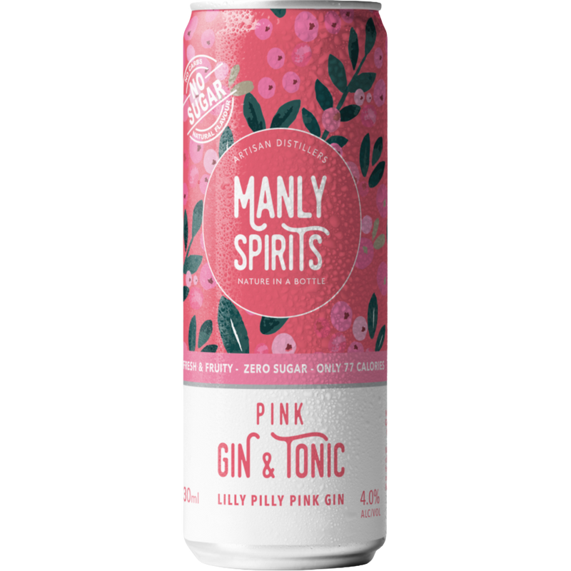 MANLY SPIRITS PINK GIN & TONIC CANS