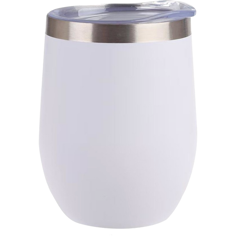OASIS STAINLESS STEEL WINE TUMBLER WHITE