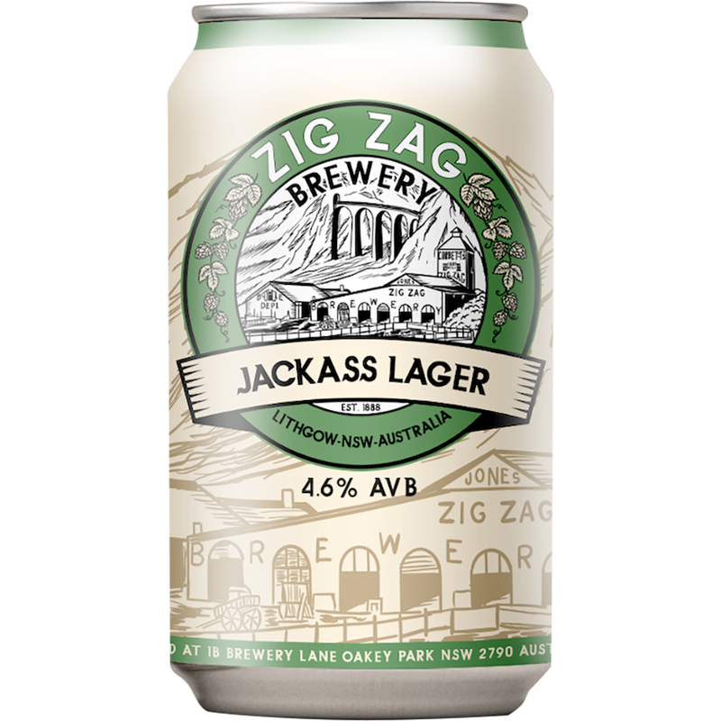 ZIG ZAG JACKASS LAGER CAN