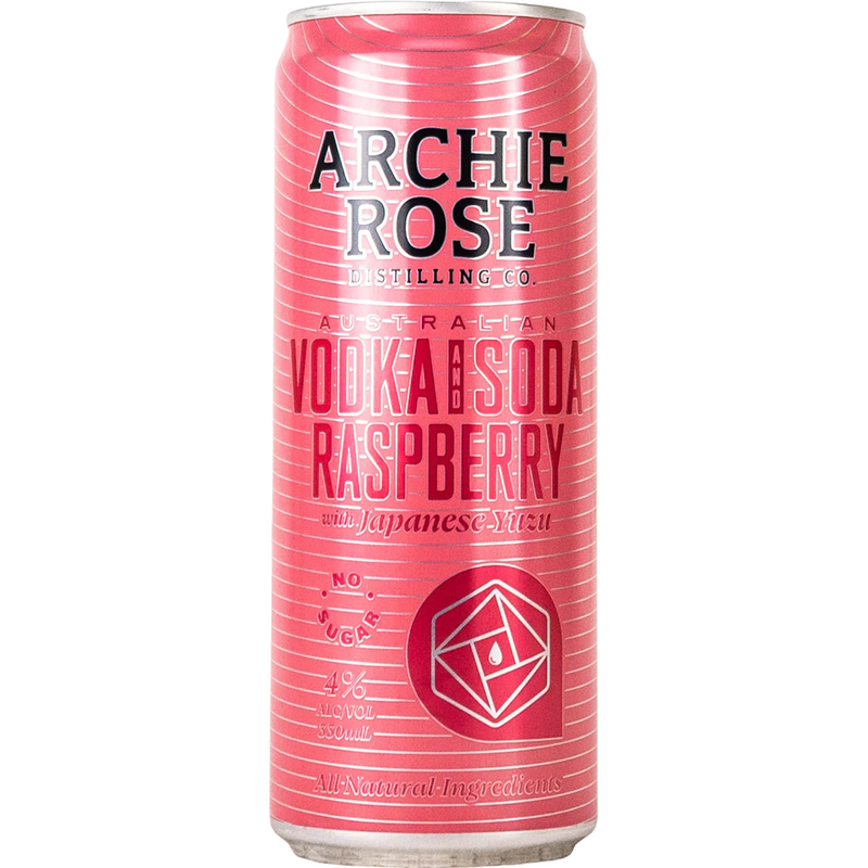 ARCHIE ROSE VODKA SODA RASPBERRY YUZU CANS