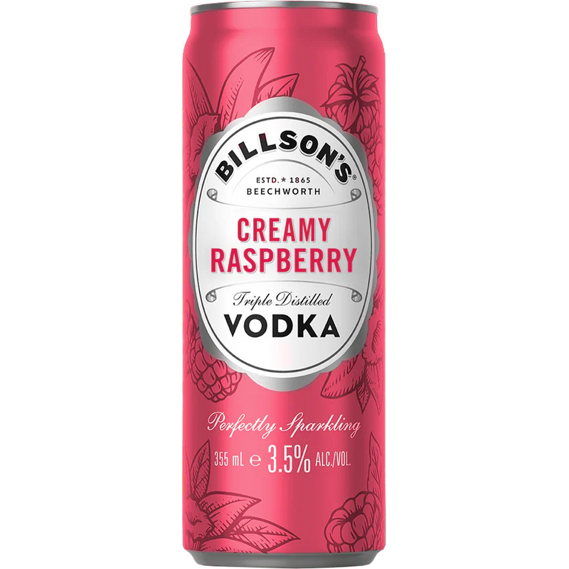 BILLSON'S VODKA CREAMY RASPBERRY CANS