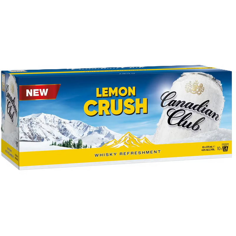CANADIAN CLUB LEMON CRUSH 10 PACK CANS