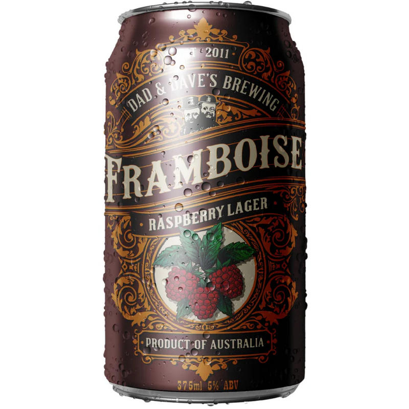 DAD & DAVE'S FRAMBOISE RASPBERRY LAGER CANS