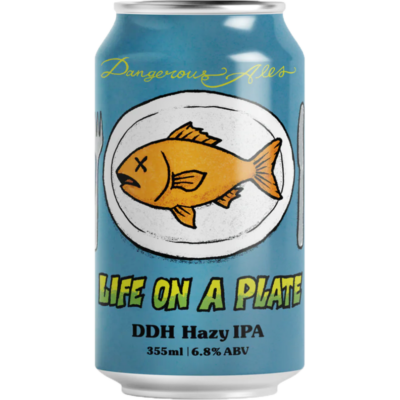 DANGEROUS ALES LIFE ON A PLATE DDH HAZY IPA CAN