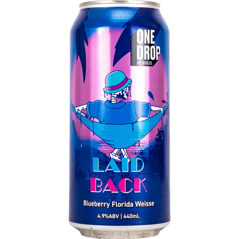 ONE DROP LAID BACK BLUEBERRY WEISSE SOUR CAN
