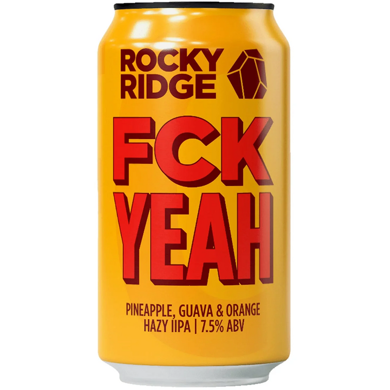 ROCKY RIDGE FCK YEAH PINEAPPLE, GUAVA & ORANGE HAZY IPA CAN