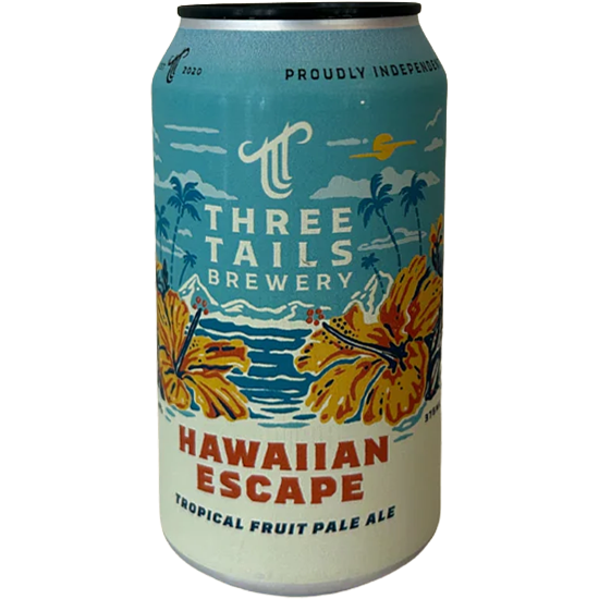 THREE TAILS HAWAIIAN ESCAPE TROPICAL FRUIT PALE ALE CAN