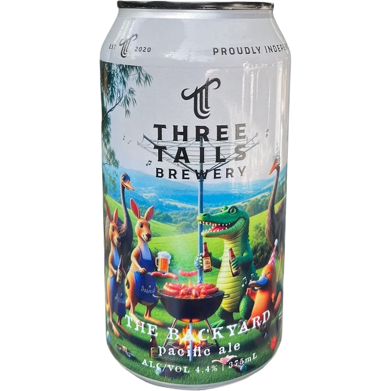 THREE TAILS THE BACKYARD PACIFIC ALE CAN