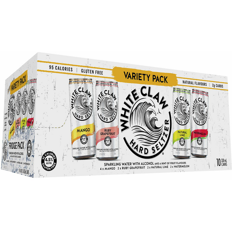 WHITE CLAW VARIETY 10 PACK CANS